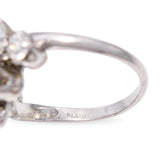 Vintage Louis J. Meyer Platinum 2.20ct Diamond Cluster Ring