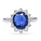 Vintage Tiffany & Co. Platinum 3.50ct Burma No Heat Sapphire and Diamond Ring