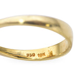 Vintage 18k Yellow Gold Ruby and Diamond Halo Ring