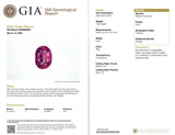 Vintage 14k White Gold GIA 1.96ct Ruby and Diamond Ballerina Ring