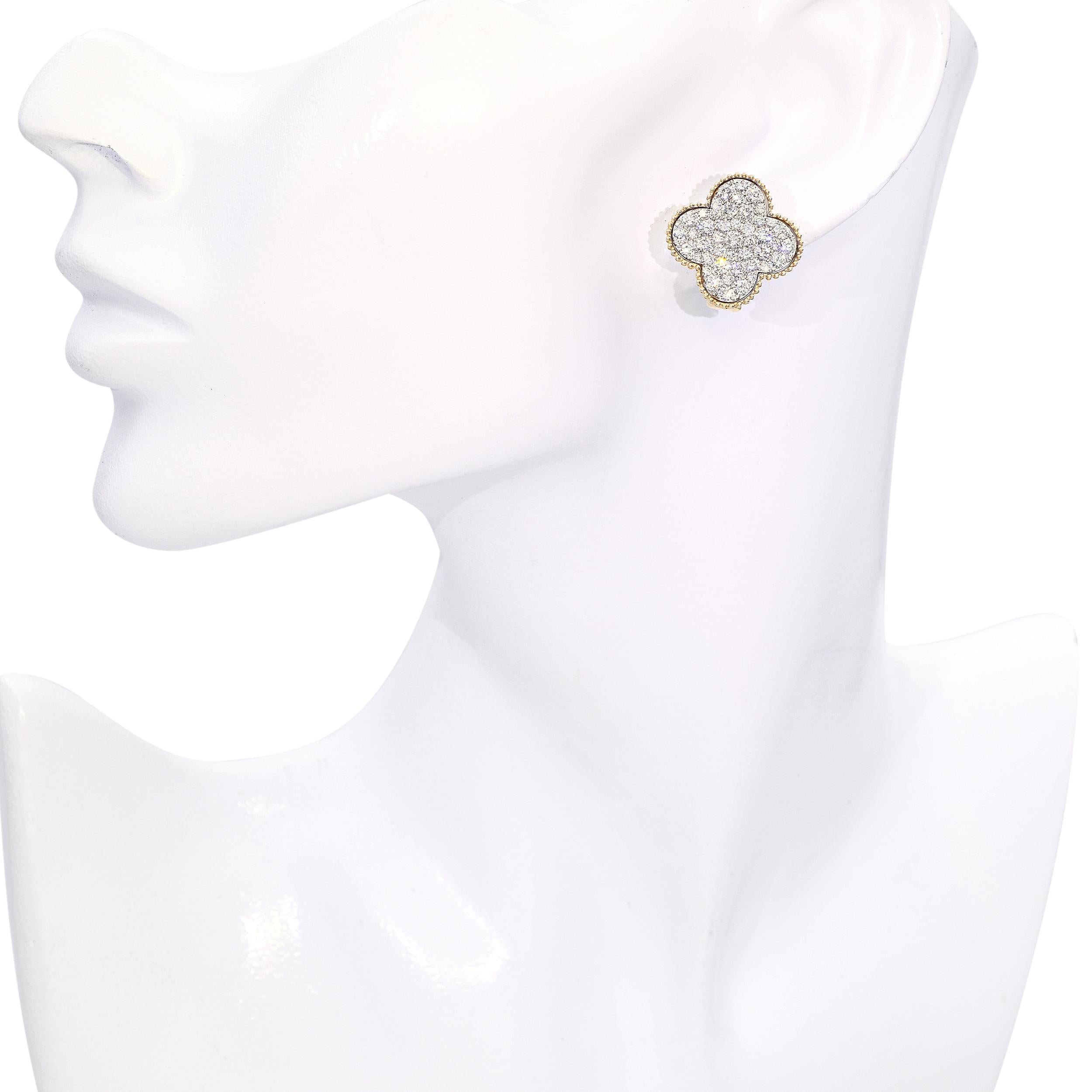 14k Two-Tone Gold 3.38tcw H VS Diamond Earrings