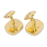 David Yurman 18k Yellow and White Gold Diamond Pavé Cufflinks