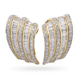 Vintage 18k Yellow Gold Diamond Earrings