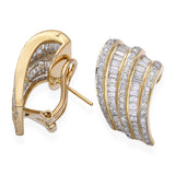 Vintage 18k Yellow Gold Diamond Earrings