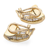 Vintage 18k Yellow Gold Diamond Earrings