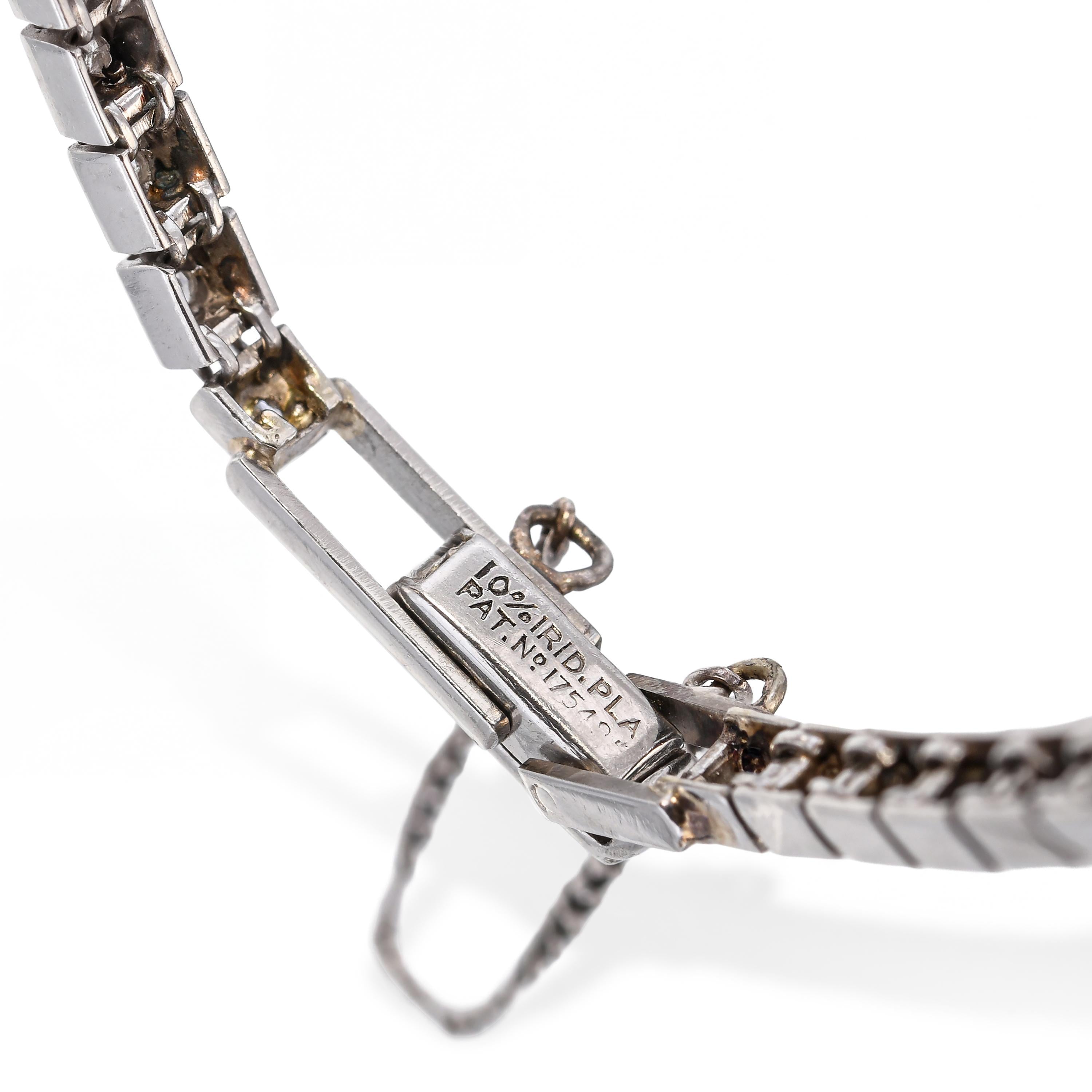 Art Deco Platinum Hamilton Diamond Hand Wind Women's Cocktail Watch