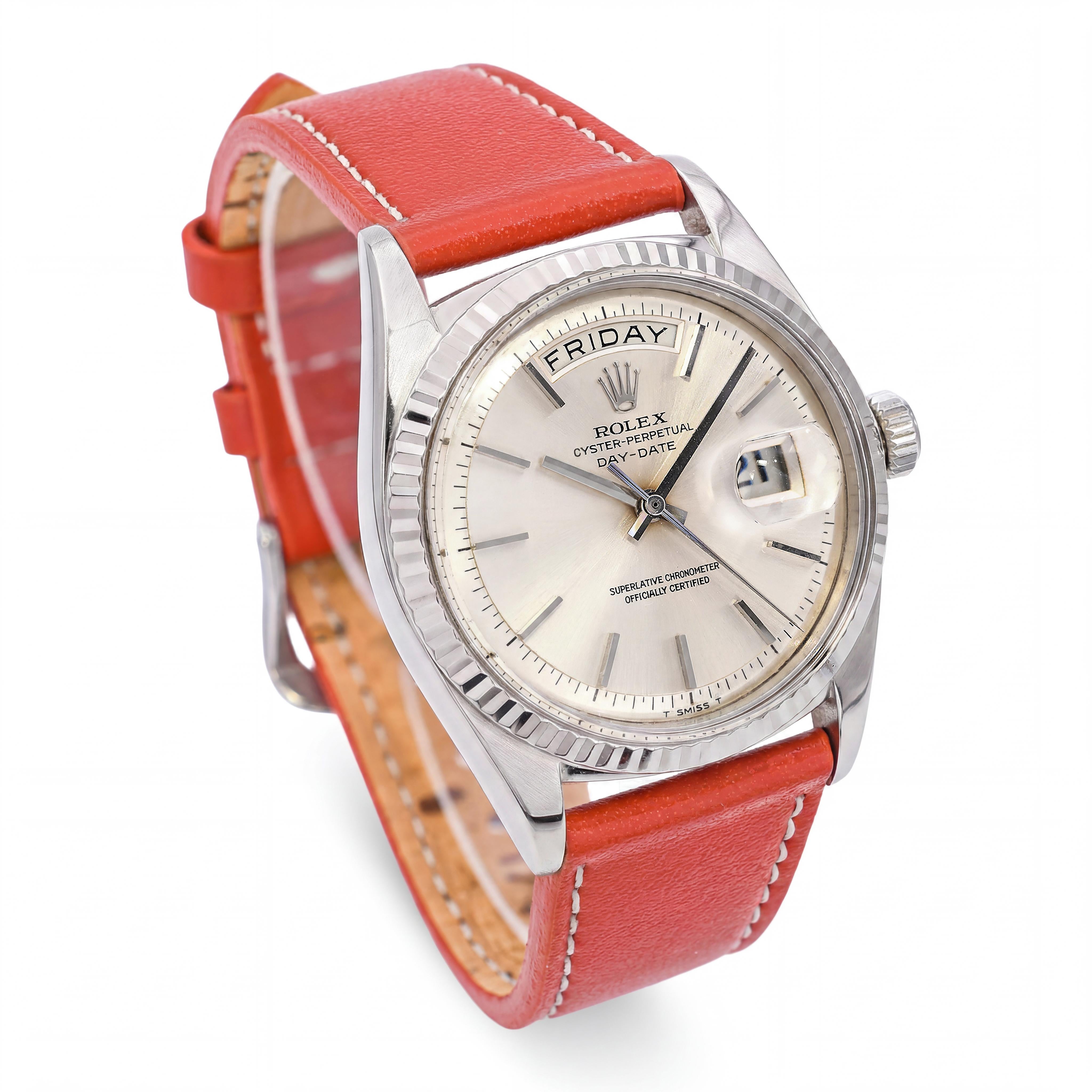 Vintage Rolex Day Date President 18k White Gold Watch Ref. 1803