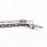 Art Deco Platinum 2.81tcw Diamond and Emerald Accent Link Bracelet
