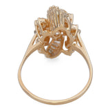 14k Yellow Gold 1.28tcw Diamond Cluster Ring