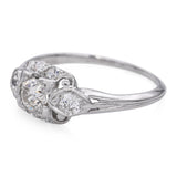 Vintage Granat 18k White Gold 0.45tcw Diamond Engagement Ring