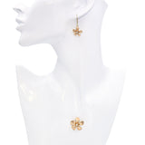 14k Rose Gold Plumeria Flower Diamond Earrings and Pendant Set
