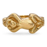 Vintage 18k Yellow Gold Monkey Ring