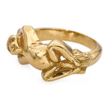 Vintage 18k Yellow Gold Monkey Ring