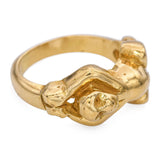 Vintage 18k Yellow Gold Monkey Ring