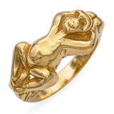 Vintage 18k Yellow Gold Monkey Ring