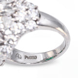 Platinum 7.52ct Colombian Emerald and 5.30tcw Diamond Ring