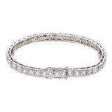Art Deco Platinum 7tcw I VS1 Old European Cut Diamond Tennis Bracelet