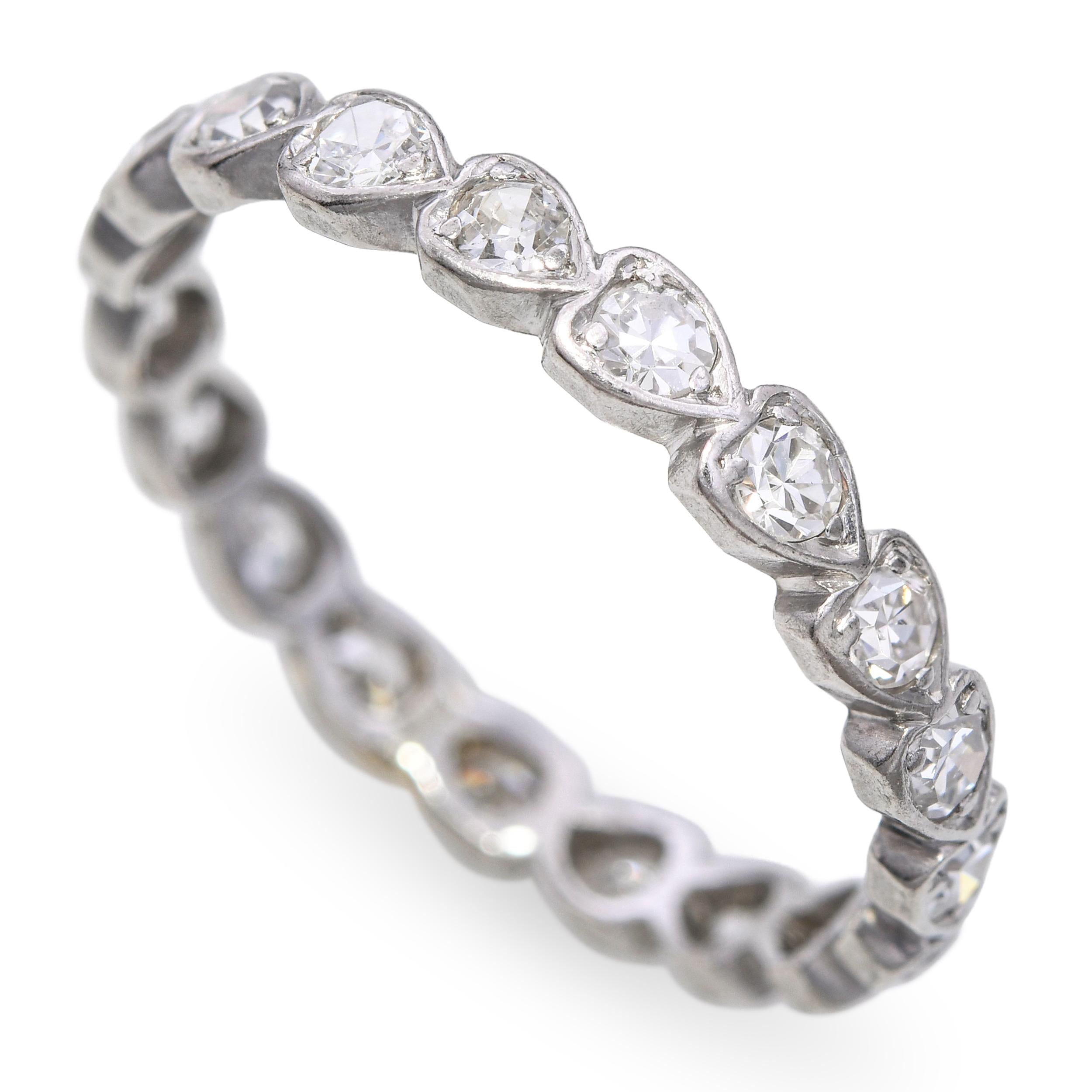 Vintage Platinum 0.40tcw Diamond Eternity Band