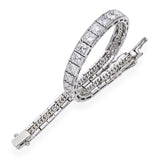Art Deco Platinum 7tcw I VS1 Old European Cut Diamond Tennis Bracelet