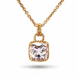 18k Yellow Gold Vera Wang 4.50ct Morganite Pendant Necklace
