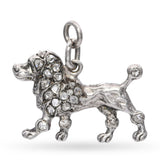 Antique Art Deco 16k White Gold Rose Cut Diamond Poodle Charm