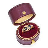 Antique 18k Yellow Gold 0.40tcw No-Heat Sapphire & Old Mine Diamond Ring