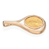 Antique Yellow Gold Byzantine Constantine IV Gold Solidus Coin Pendant