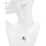 Antique Art Deco 16k White Gold Rose Cut Diamond Poodle Charm