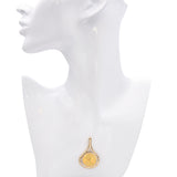 Antique Yellow Gold Byzantine Constantine IV Gold Solidus Coin Pendant