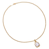 18k Yellow Gold Vera Wang 4.50ct Morganite Pendant Necklace