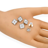 Antique Mappin & Webb 9k Yellow Gold and 14k White Gold Diamond Cufflink Set