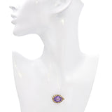 Antique 14k Yellow Gold Amethyst Ornate Brooch