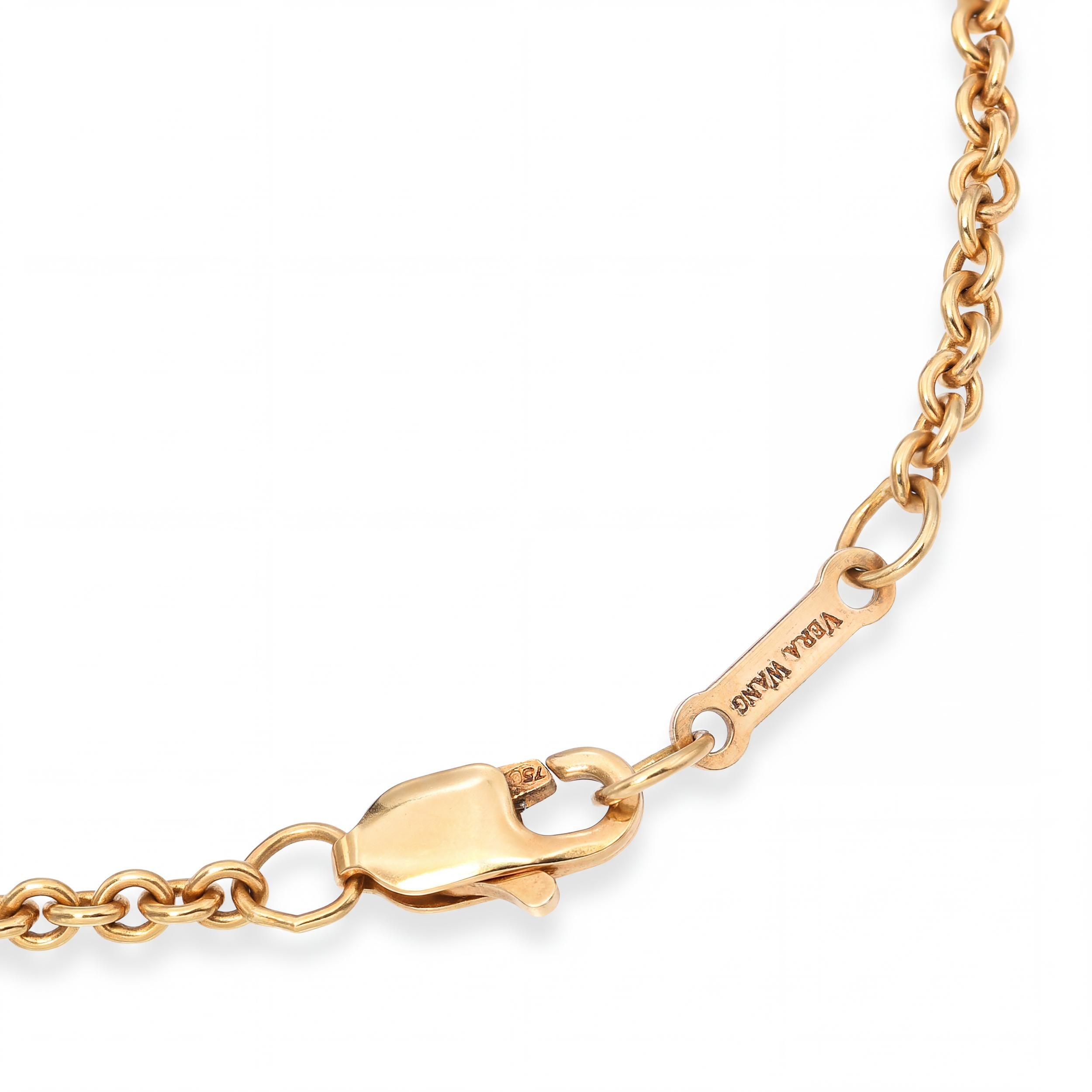18k Yellow Gold Vera Wang 4.50ct Morganite Pendant Necklace