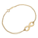 Tiffany & Co. 18k Yellow Gold Infinity Double Chain Bracelet