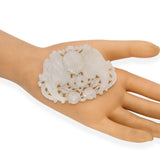 Vintage Carved Green Jade Figurine on Wooden Stand