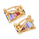 Bellari 18k Yellow Gold 4.85tcw Multi-Gemstone and Diamond Earrings