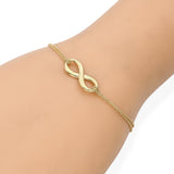 Tiffany & Co. 18k Yellow Gold Infinity Double Chain Bracelet