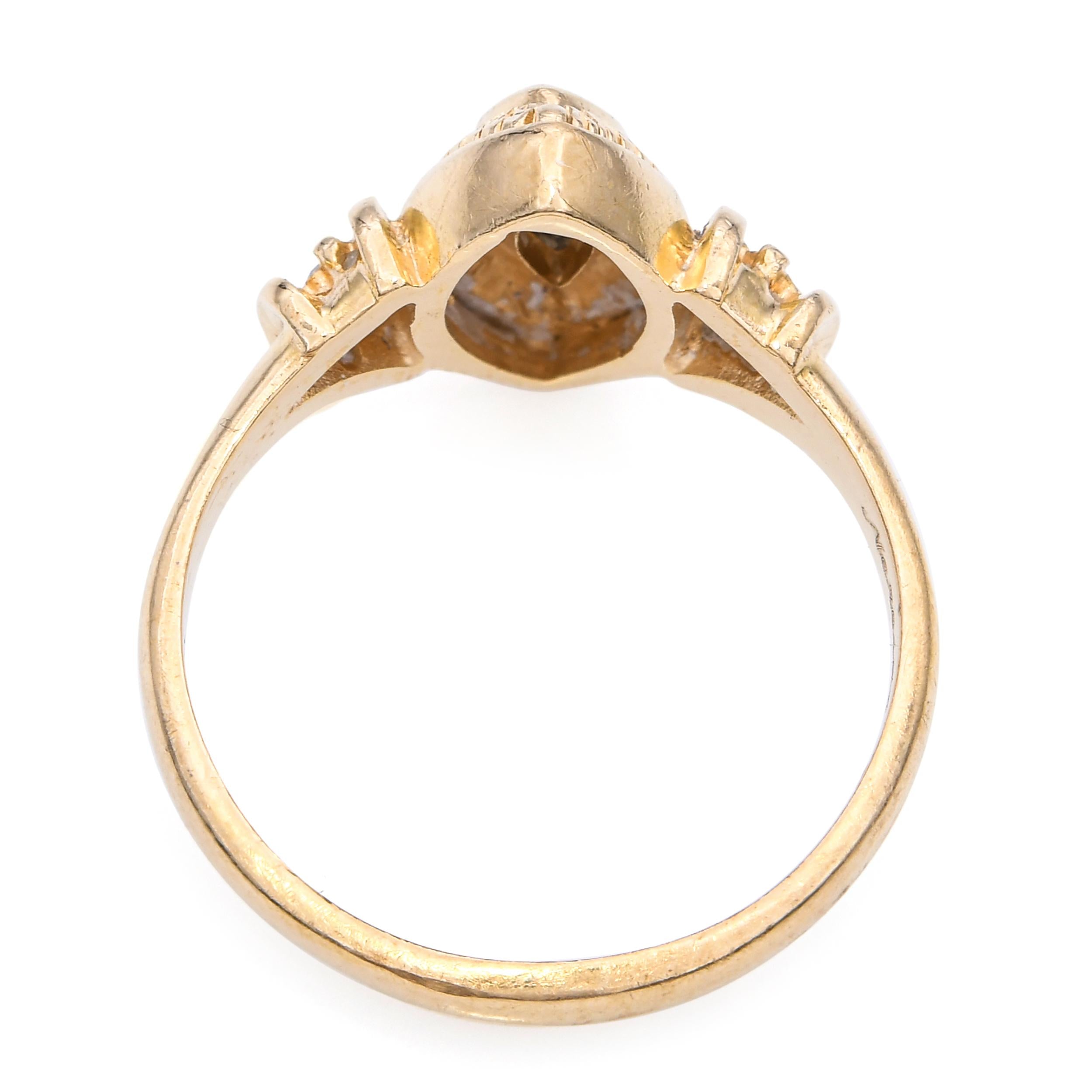 14k Yellow Gold 1987 "State University of New York Albany" Diamond Ring