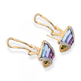 Bellari 18k Yellow Gold 4.85tcw Multi-Gemstone and Diamond Earrings