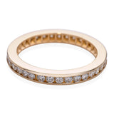 Vintage 14k Yellow Gold Channel Set Diamond Eternity Band