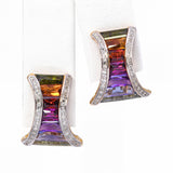 Bellari 18k Yellow Gold 4.85tcw Multi-Gemstone and Diamond Earrings