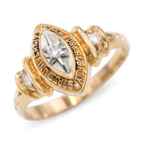 14k Yellow Gold 1987 "State University of New York Albany" Diamond Ring