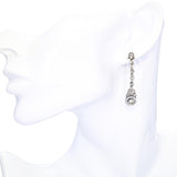 Edwardian 14k Rose Gold & Platinum 1.71tcw Old European Diamond Drop Earrings