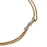 Antique Victorian D.B. & Co. Yellow Gold Hand Holding Emerald Slide Chain