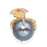 10k Black Hills Gold Harley Davidson Motorcycles Talon Pearl Pendant