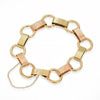 Vintage 14k Yellow Gold and Rose Gold Two Tone Link Bracelet