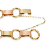 Vintage 14k Yellow Gold and Rose Gold Two Tone Link Bracelet
