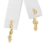 18k Yellow Gold Diamond Inside Out Hoop Earrings