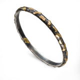 Yossi Harari Silver and Gold Two Tone Bangle