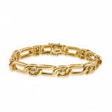 Vintage Tiffany & Co. 18kt Yellow Gold Diamond Link Bracelet